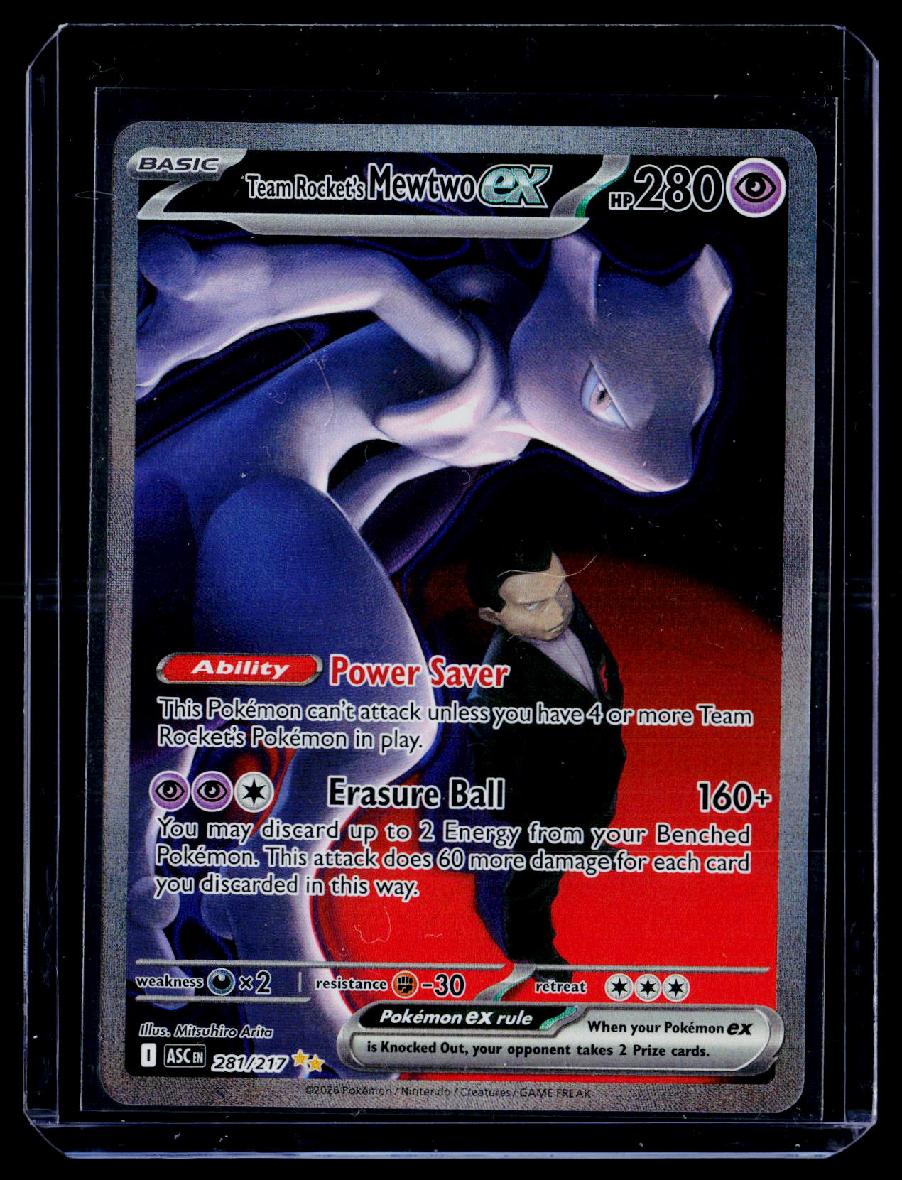 ME: Ascended Heroes #281/217 Team Rocket's Mewtwo ex