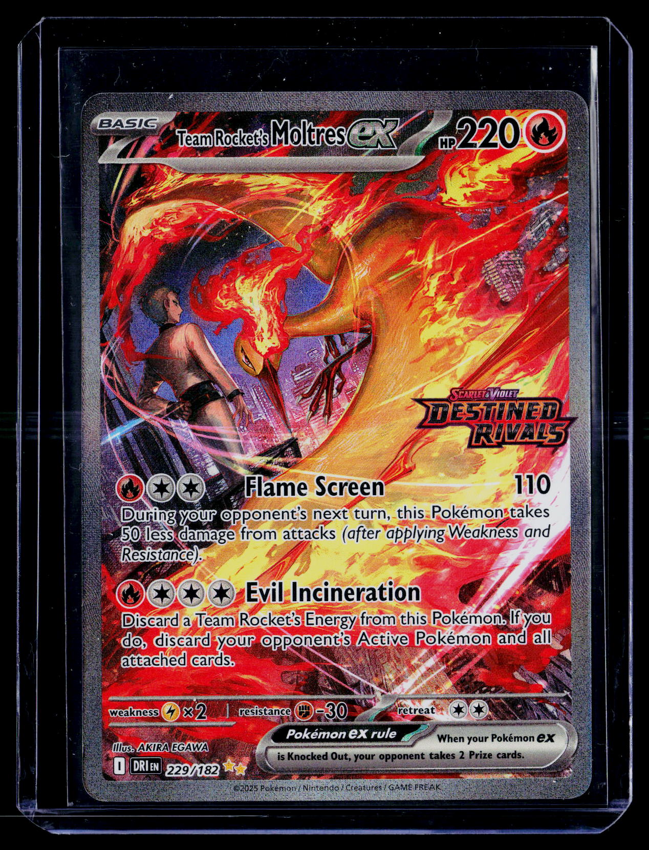 SV10: Destined Rivals #229/182 Team Rocket's Moltres ex