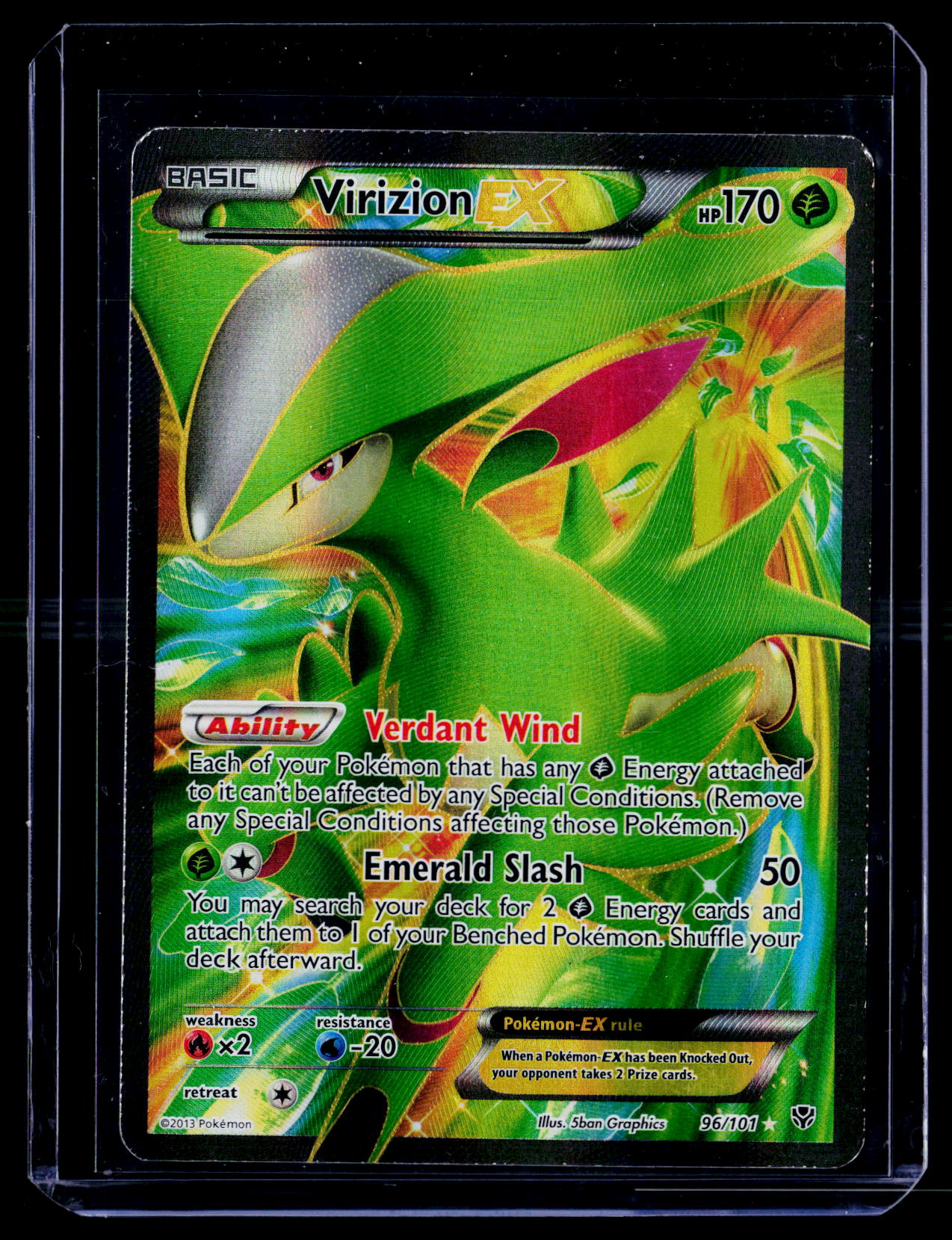 Plasma Blast #96/101 Virizion EX (Full Art)