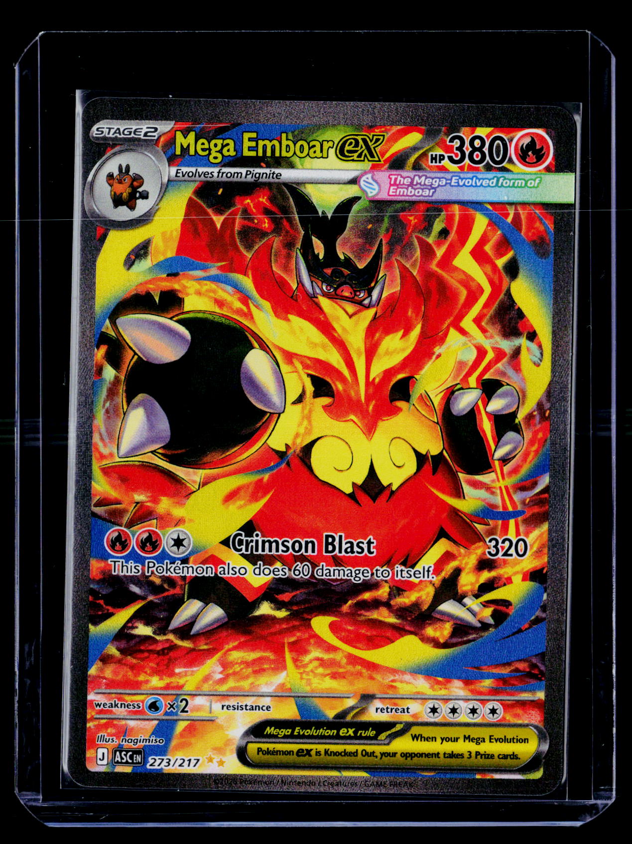 ME: Ascended Heroes #273/217 Mega Emboar ex