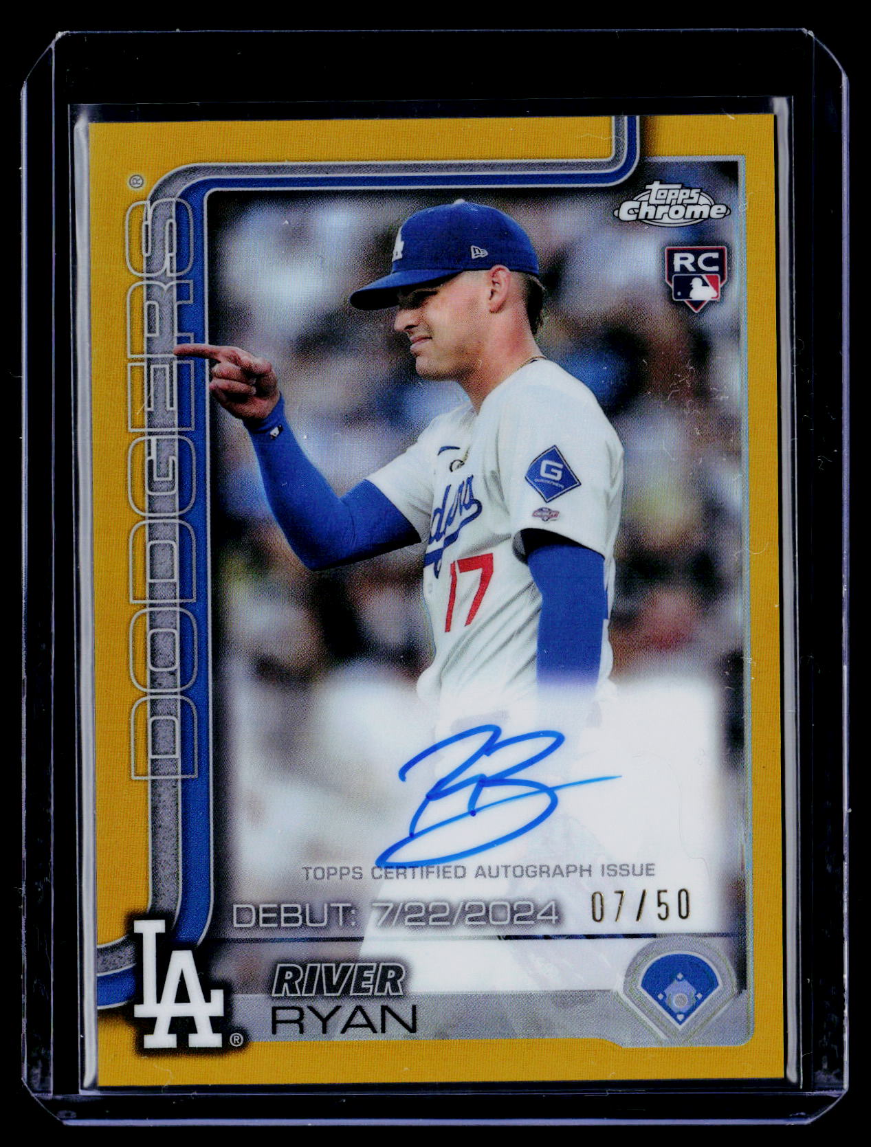 2025 Topps Chrome Update River Ryan Rookie Autographs Gold Refractors #/50