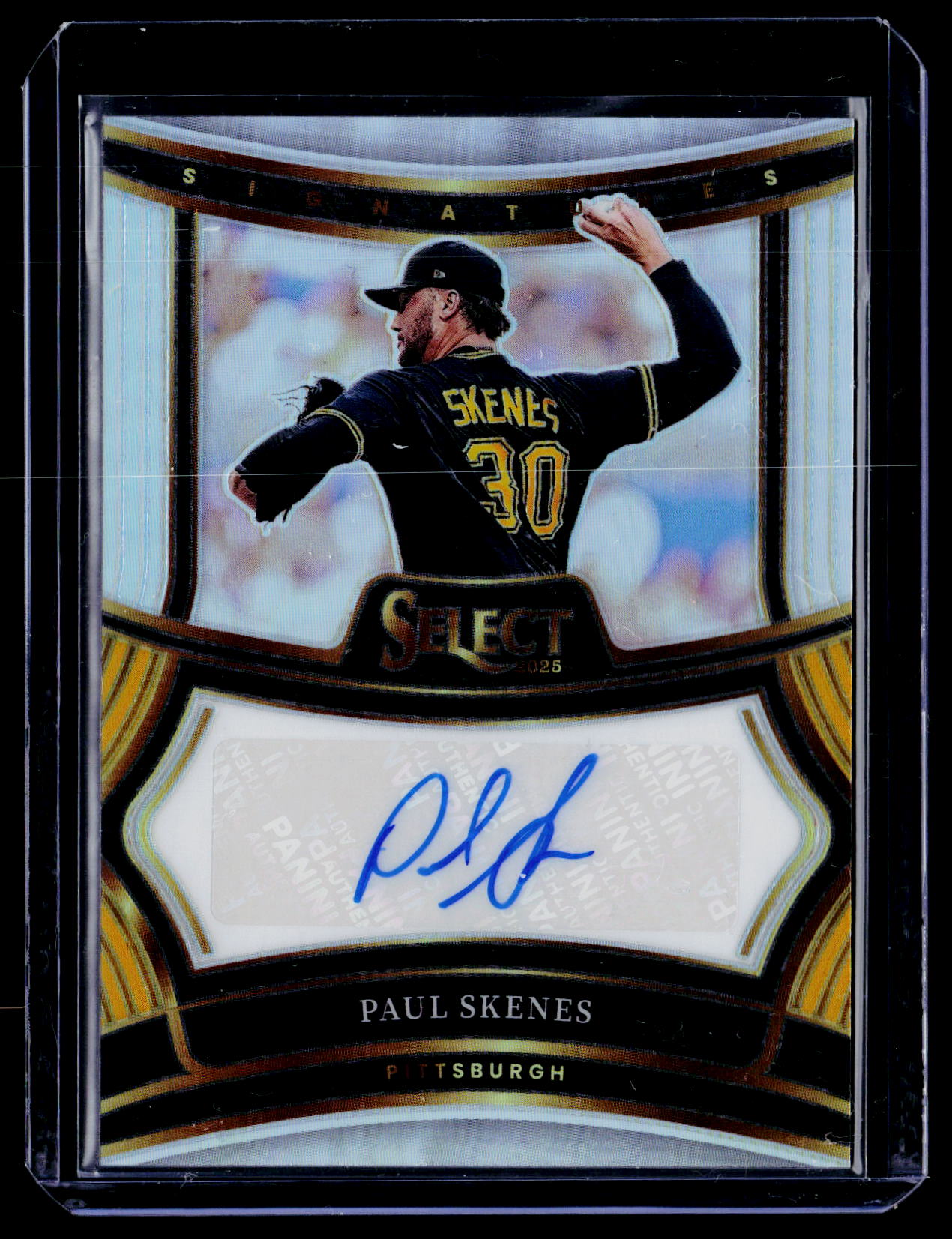 2025 Panini Select #SIG-PS Paul Skenes Signatures Flash Prizm