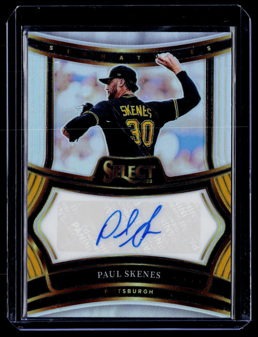 2025 Panini Select #SIG-PS Paul Skenes Signatures Flash Prizm