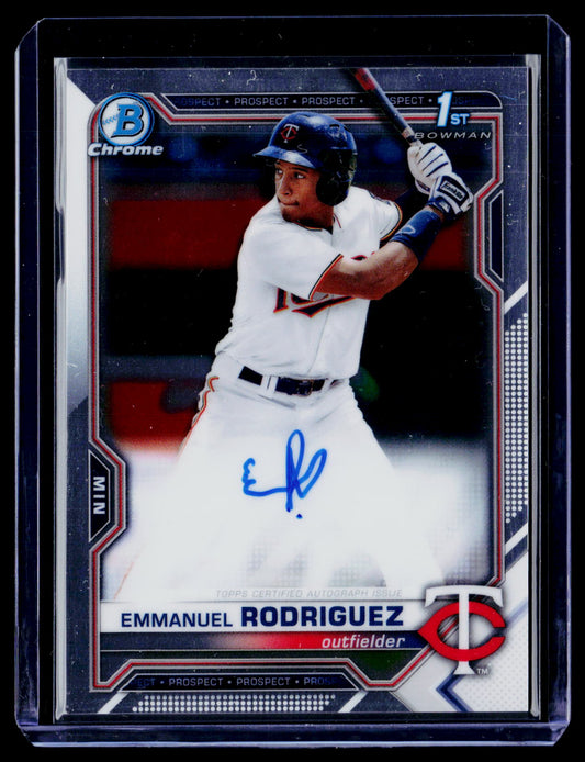 2021 Bowman Chrome #CPA-ERO Emmanuel Rodriguez Prospect Autographs