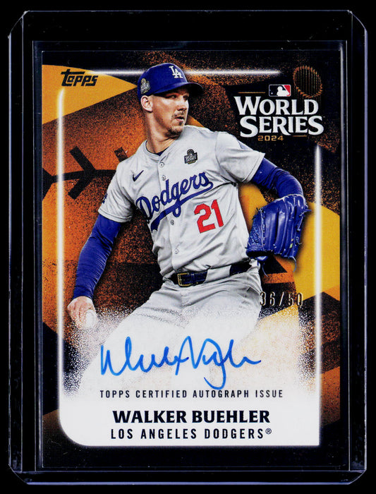 2021 Topps #WCA-WB Walker Buehler World Series Champions Autographs #/50