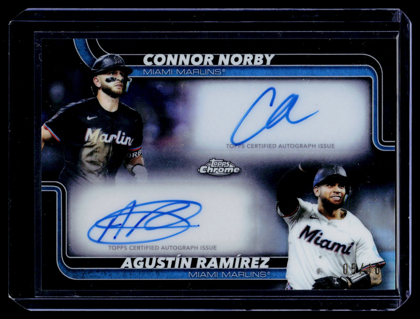 2025 Topps Chrome Update Connor Norby / Agustin Ramírez Dual Autographs #/10