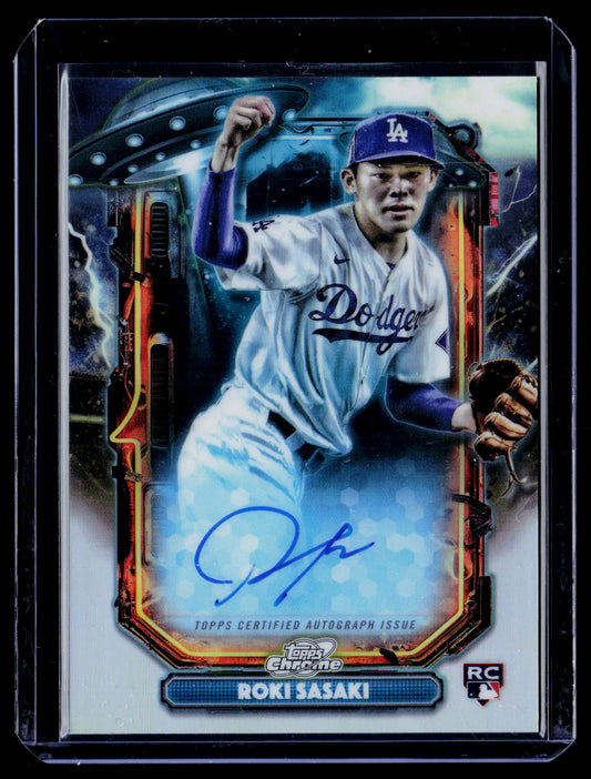 2025 Topps Chrome Cosmic #ETA-RS Roki Sasaki Extraterrestrial Talent Autographs
