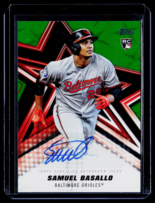 2026 Topps #BSA-SBA Samuel Basallo Baseball Stars Autographs Green #/99