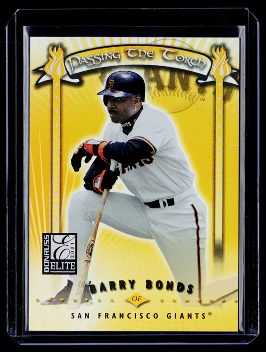 2001 Donruss Elite #PT-4 Barry Bonds Passing the Torch #/1000