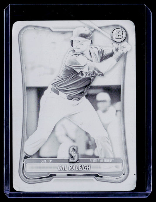 2026 Bowman #13 Cal Raleigh Printing Plate Black #/1