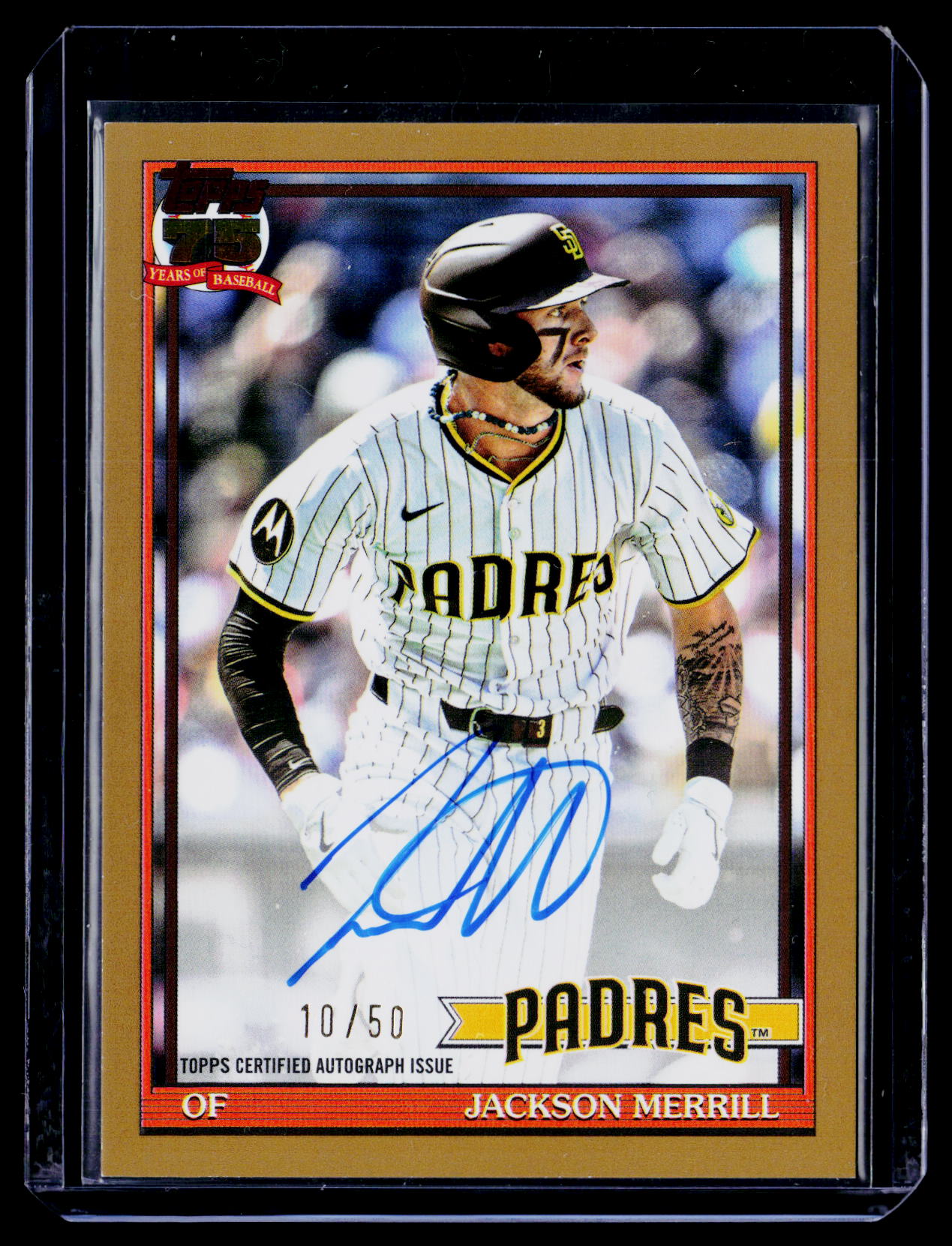2026 Topps Jackson Merrill 1991 Topps Baseball 35th Anniversary Auto Gold  #/50