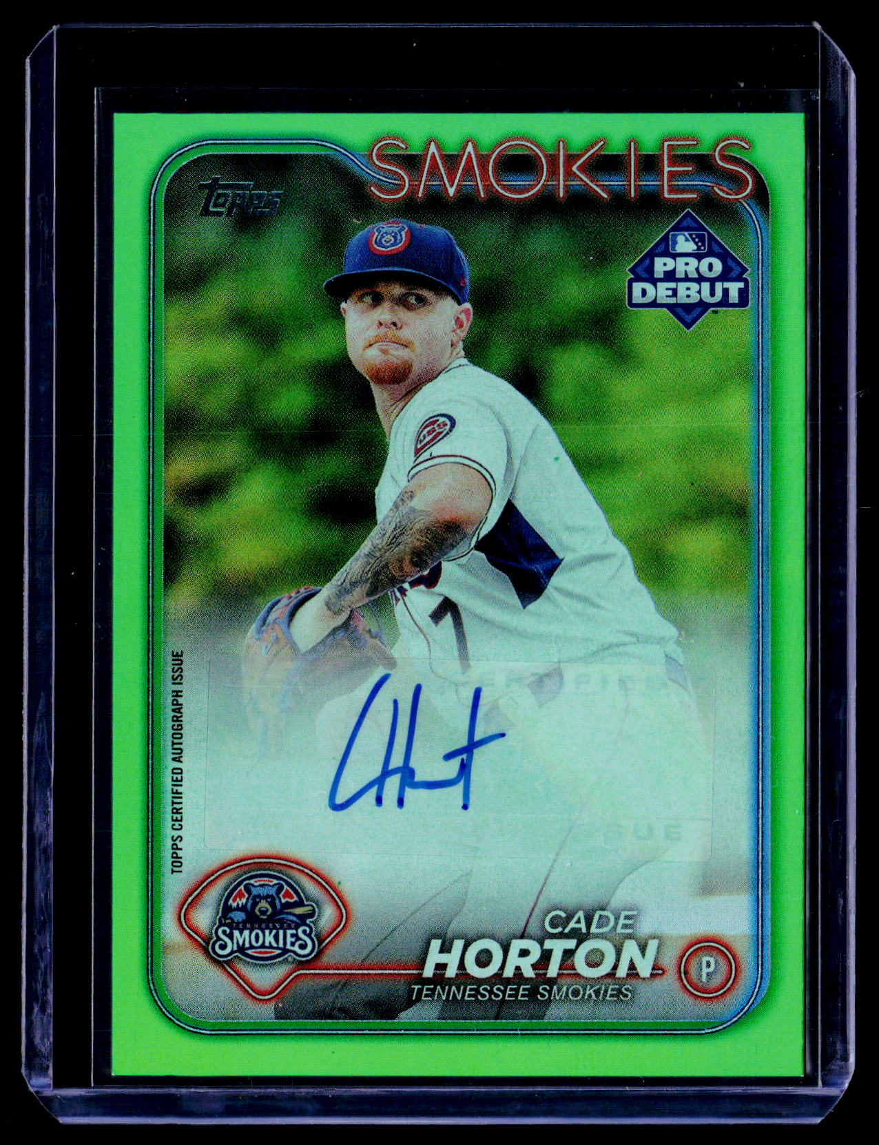 2024 Topps Pro Debut #PD-74 Cade Horton Autographs Green #/99