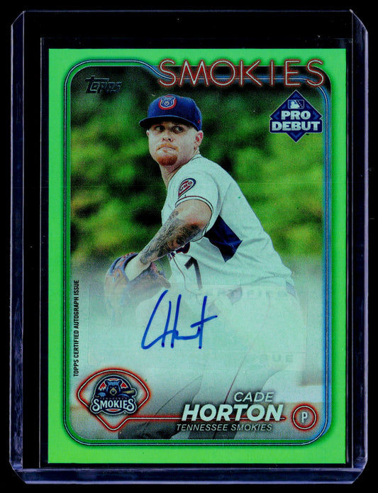 2024 Topps Pro Debut #PD-74 Cade Horton Autographs Green #/99
