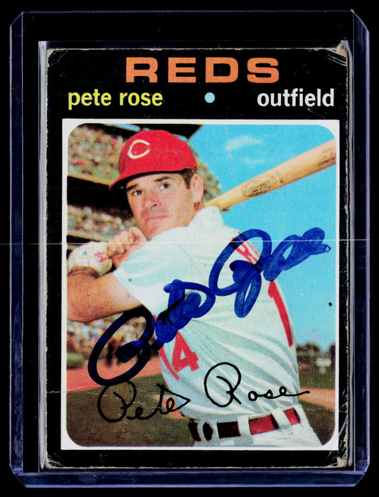 1971 Topps #100 Pete Rose Autographed