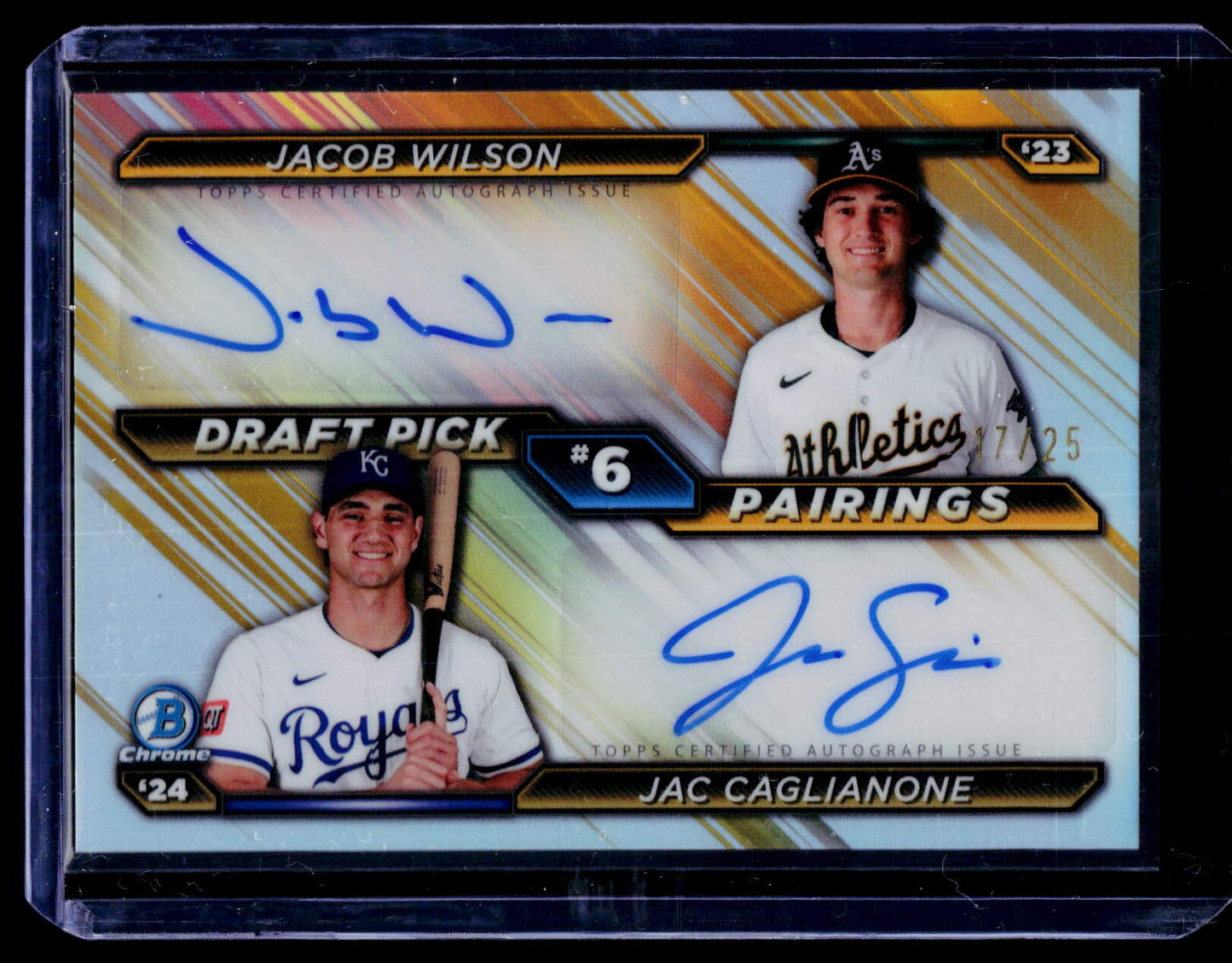 2026 Bowman Jac Caglianone / Jacob Wilson Draft Pick Pairings Autographs #/25