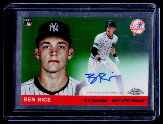 2025 Topps Chrome Platinum #CPA-BR Ben Rice Chrome Platinum Autographs