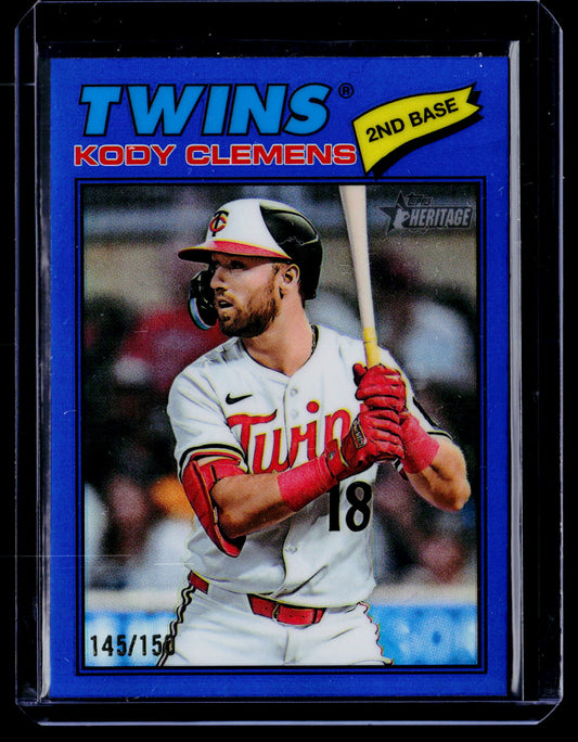 2026 Topps Heritage #321 Kody Clemens Chrome Blue Refractors #/150