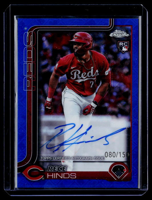 2025 Topps Chrome Logofractor Edition Rece Hinds Rookie Autographs Blue #/150