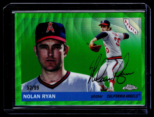 2025 Topps Chrome Platinum #398 Nolan Ryan Green Wave Refractors #/99