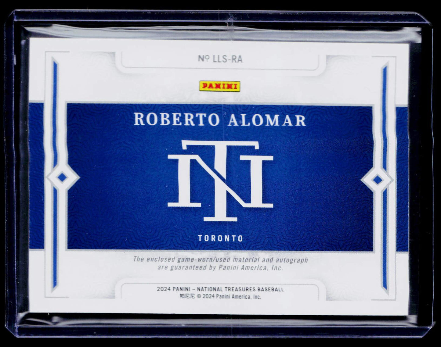 2024 Panini National Treasures Roberto Alomar Legendary Lumber Signatures #/25