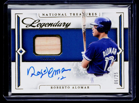 2024 Panini National Treasures Roberto Alomar Legendary Lumber Signatures #/25