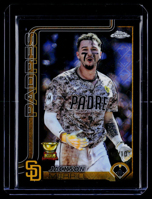 2025 Topps Chrome Logofractor Edition #61 Jackson Merrill Black Refractors #/10