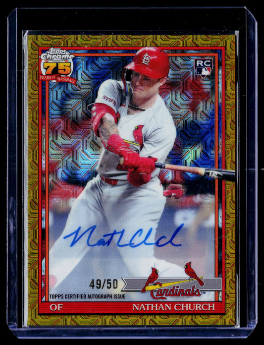 2026 Topps Chrome Nathan Church Auto Gold Mojo #/50