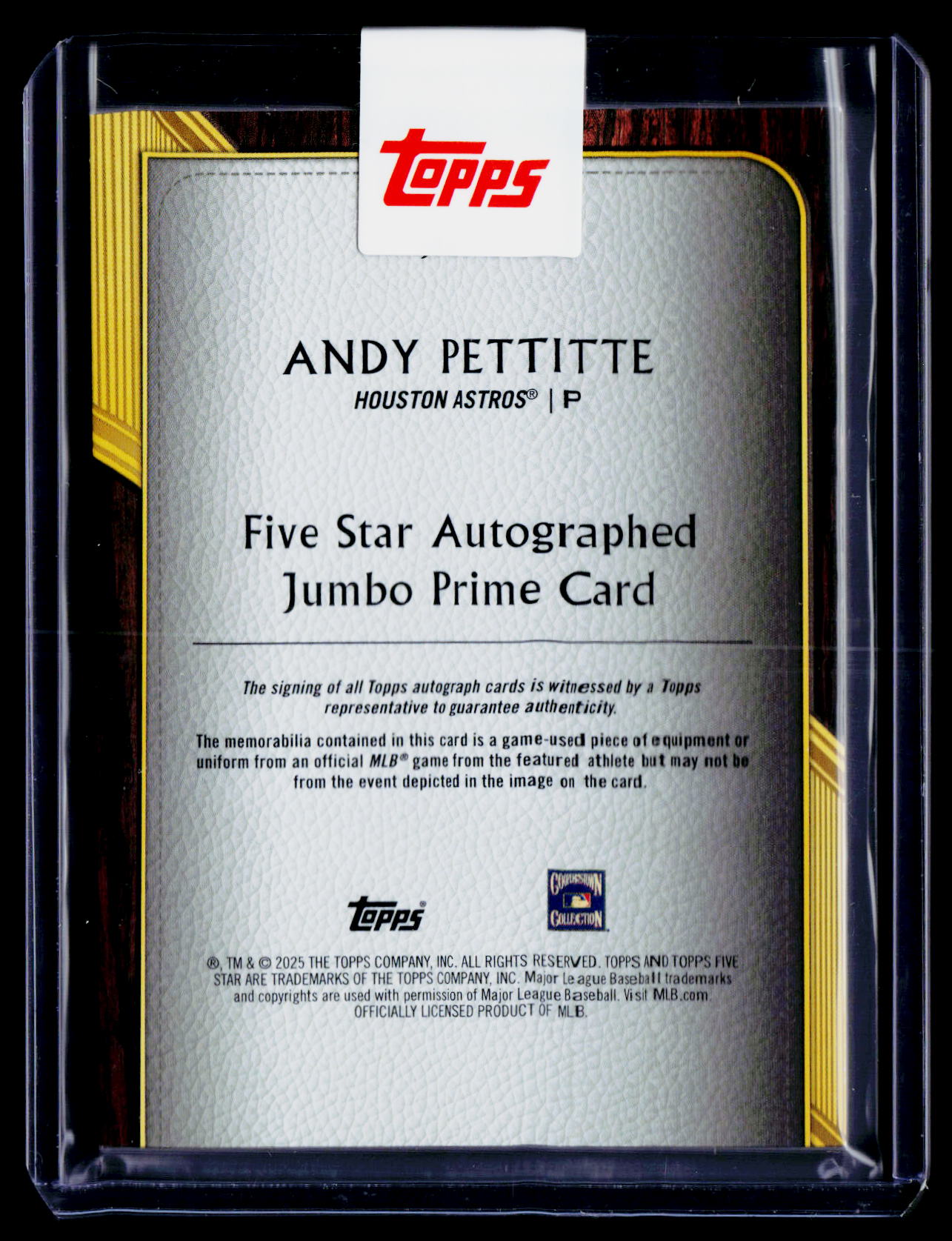 2016 Topps Five Star - Golden Graphs Green #FSGC-AP Andy Pettitte #/15