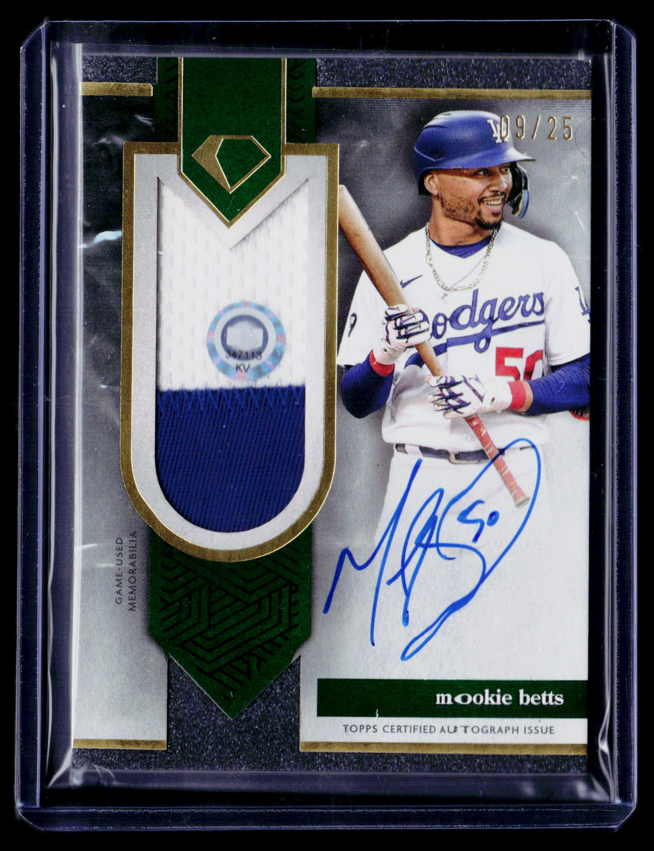 2024 Topps Diamond Icons #AJP-MB Mookie Betts Autograph Jumbo Patches #/25