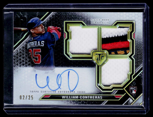 2021 Topps Triple Threads  William Contreras Rookie Autograph Relics Onyx #/25
