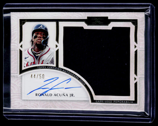 2025 Topps Definitive Collection - Autograph Relic Ronald Acuña Jr. #/50