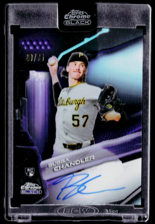2026 Topps Chrome Black #CBA-BC Bubba Chandler Autographs Purple Refractors #/75