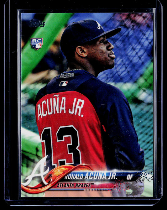 2018 Topps Update #US250c Ronald Acuna Jr. : Batting practice