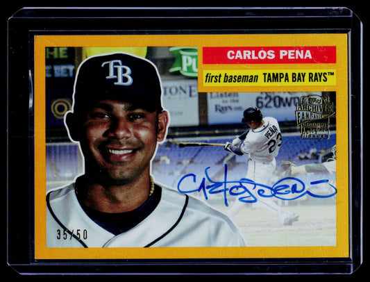 2025 Topps Archives Carlos Pena Topps Fan Favorites Auto Gold Foilboard #/50