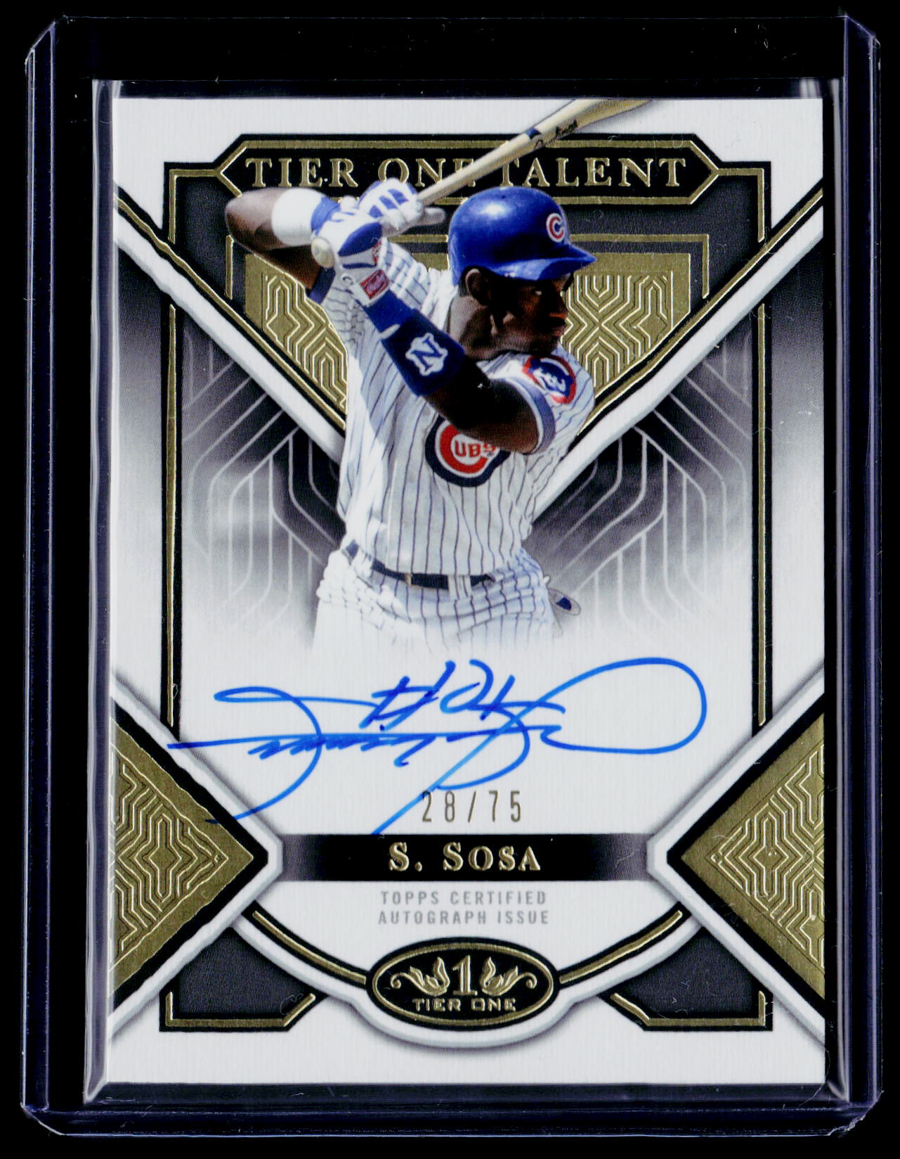 2023 Topps Tier One #T1TA-SS Sammy Sosa Tier One Talent Autographs #/75