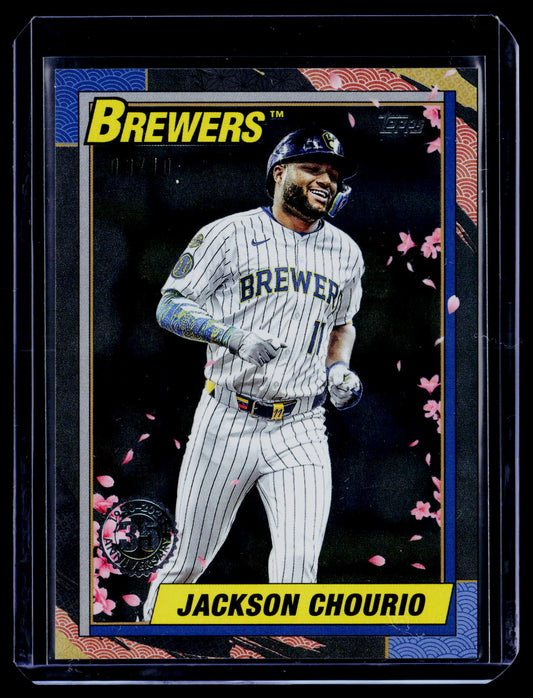 2025 Topps Update Jackson Chourio 1990 35th Anniversary Japan Black Foil #/10