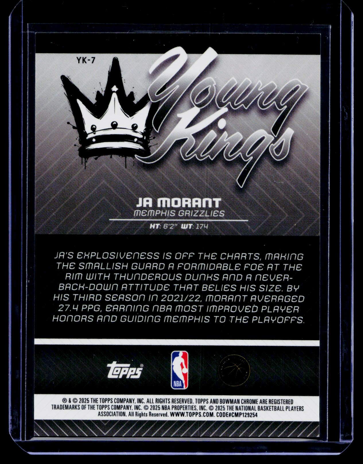 2025-26 Bowman #YK-7 Ja Morant Young Kings Geometric Refractors