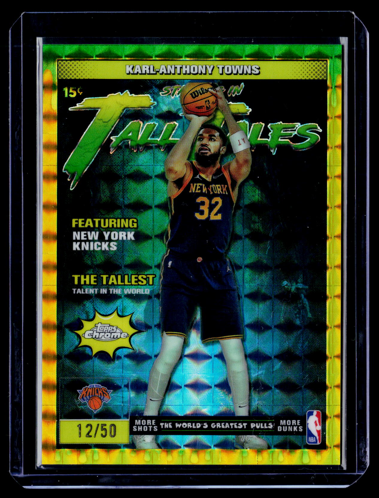 2025-26 Topps Chrome Karl-Anthony Towns Tall Tales Gold Geometric Refractor #/50