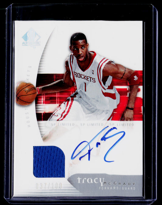 2005-06 SP Authentic #29 Tracy McGrady Limited Warm Ups Autographs #/100