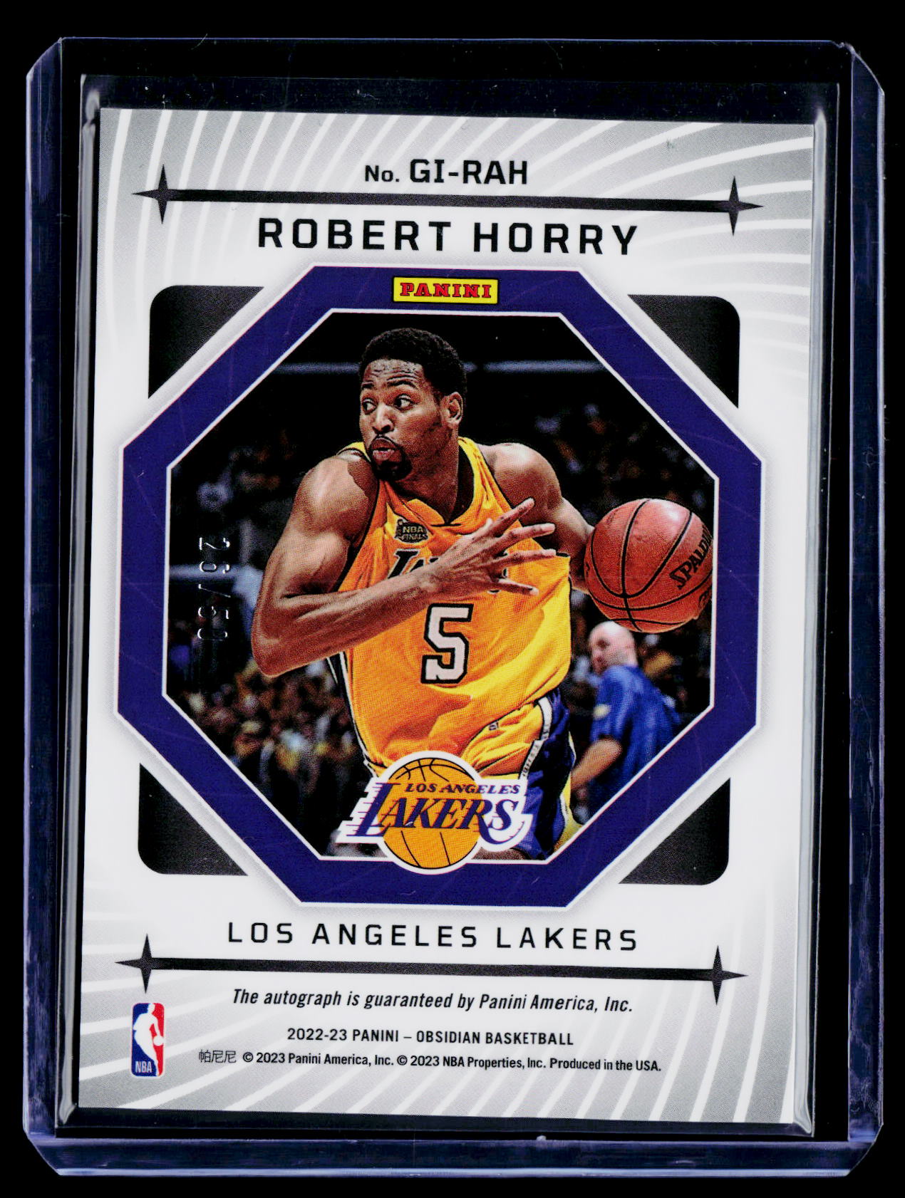 2022-23 Panini Obsidian Robert Horry Galaxy Ink Electric Etch Orange #/50