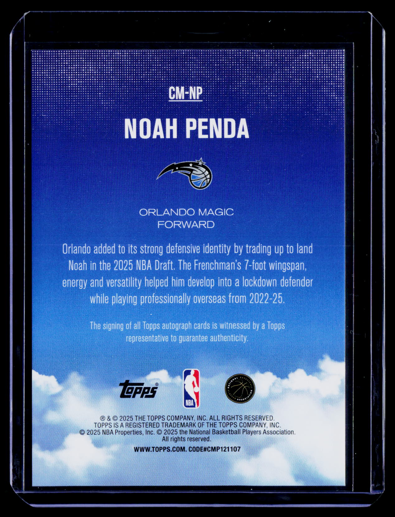 2025-26 Topps #CM-NP Noah Penda Contemporary Marks