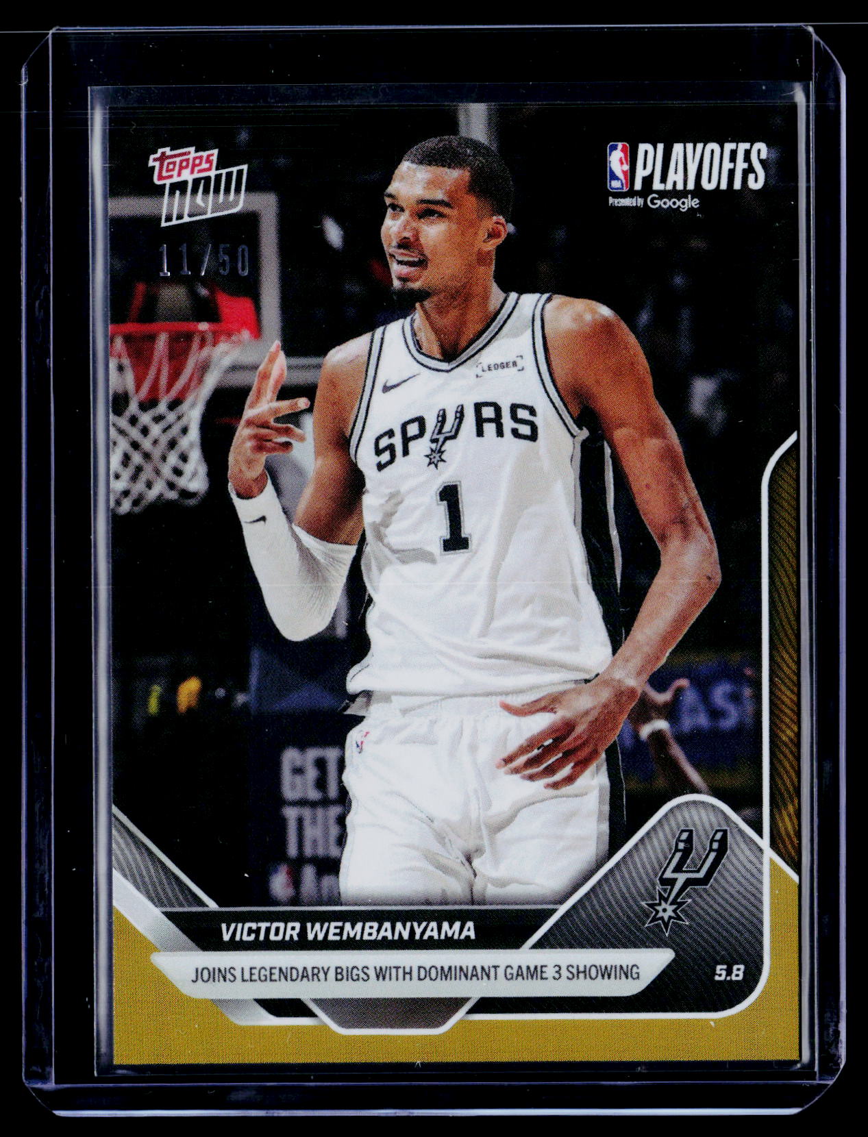 2025-26 Topps Now #304 Victor Wembanyama Gold Foil #/50