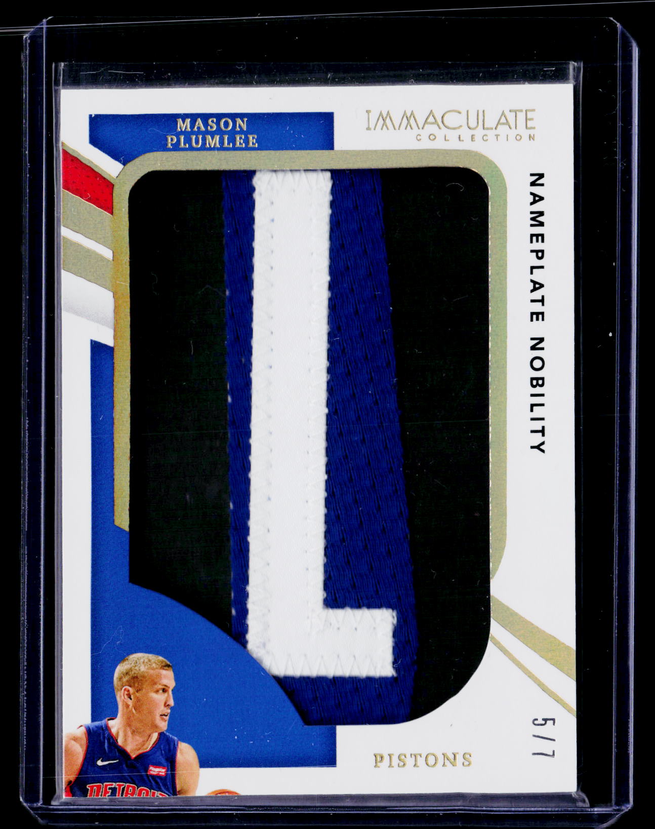 2020-21 Immaculate Mason Plumlee Jumbo Patches - Nameplate Nobility #/7