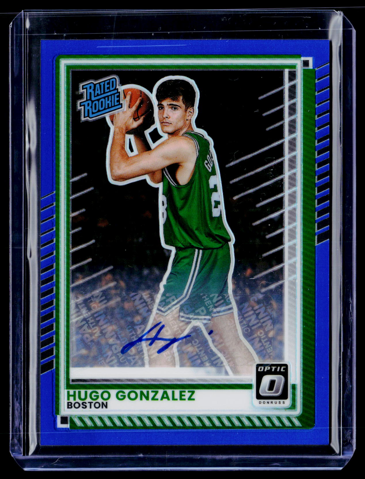 2025-26 Donruss #16 Hugo Gonzalez Optic Blue #/49 Auto