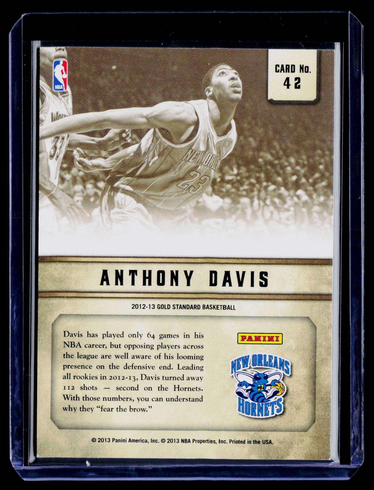 2012-13 Panini Gold Standard #42 Anthony Davis Gold Standard Insert #/199