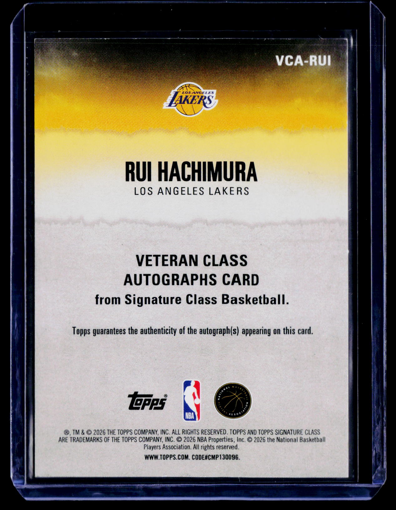 2025-26 Topps Signature Class Rui Hachimura Veteran Class Auto Purple #/100