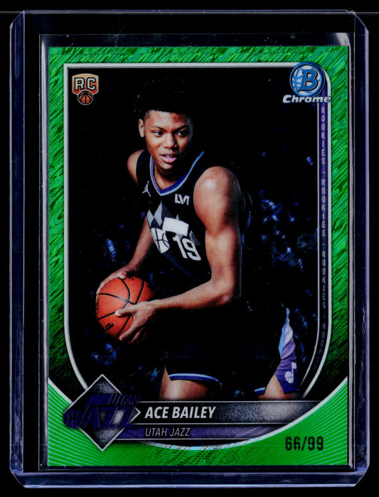 2025-26 Bowman #BCV-5 Ace Bailey Chrome Green Shimmer Refractors #/99