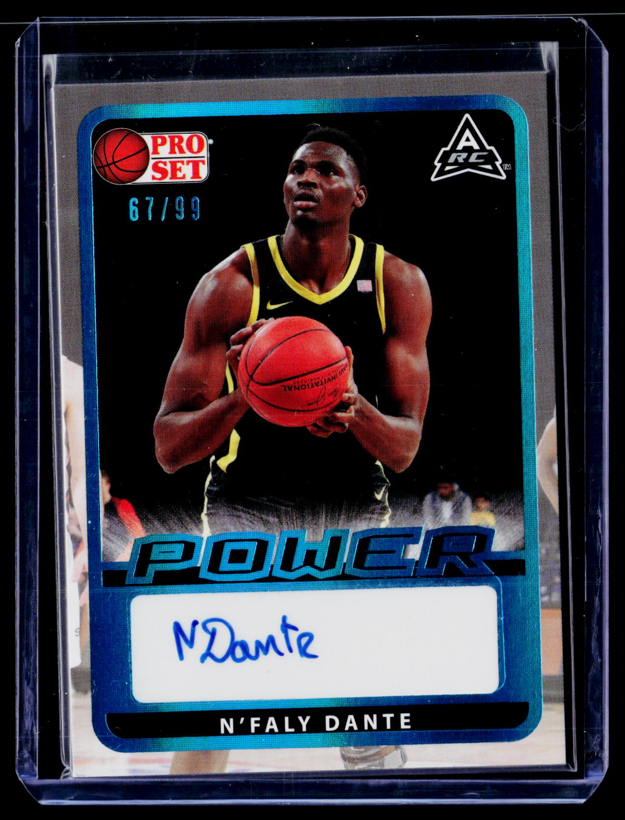 2021-22 Pro Set Power #BA-ND1 N'Faly Dante Teal Auto #/99