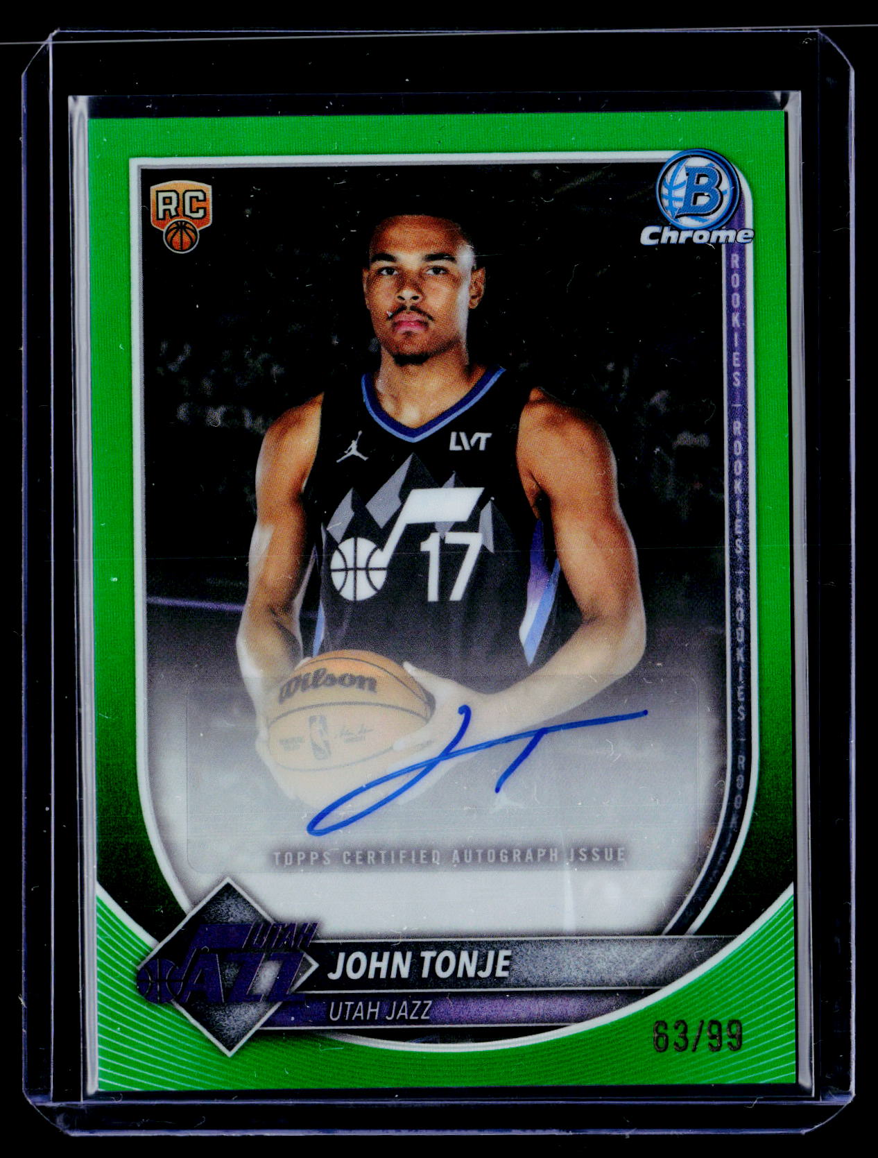 2025-26 Bowman #BCV-49 John Tonje Chrome Green Refractors #/99