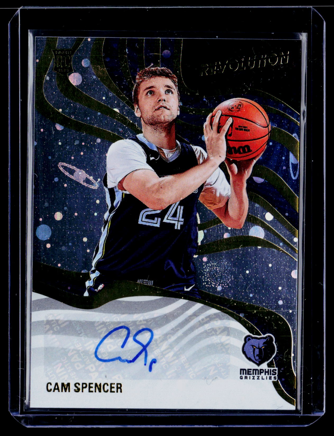 2024-25 Panini Revolution #RS-CER Cam Spencer Revolution Signatures Cosmo #/35